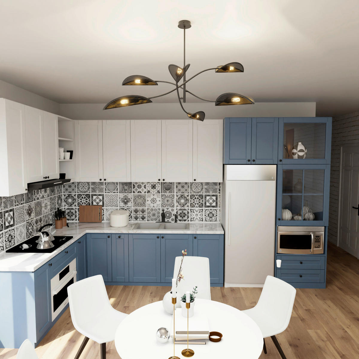 DECKENLEUCHTE 105/105/59 cm  - Goldfarben/Schwarz, LIFESTYLE, Textil/Metall (105/105/59cm)