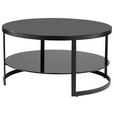 COUCHTISCH in Metall, Glas 80/80/42 cm  - Schwarz, Design, Glas/Metall (80/80/42cm) - Carryhome