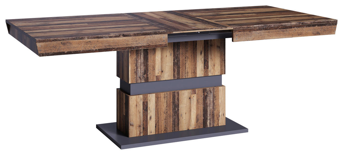 ESSTISCH in Holzwerkstoff 160/90/75 cm  - Anthrazit/Dunkelbraun, MODERN, Holzwerkstoff (160/90/75cm) - MID.YOU