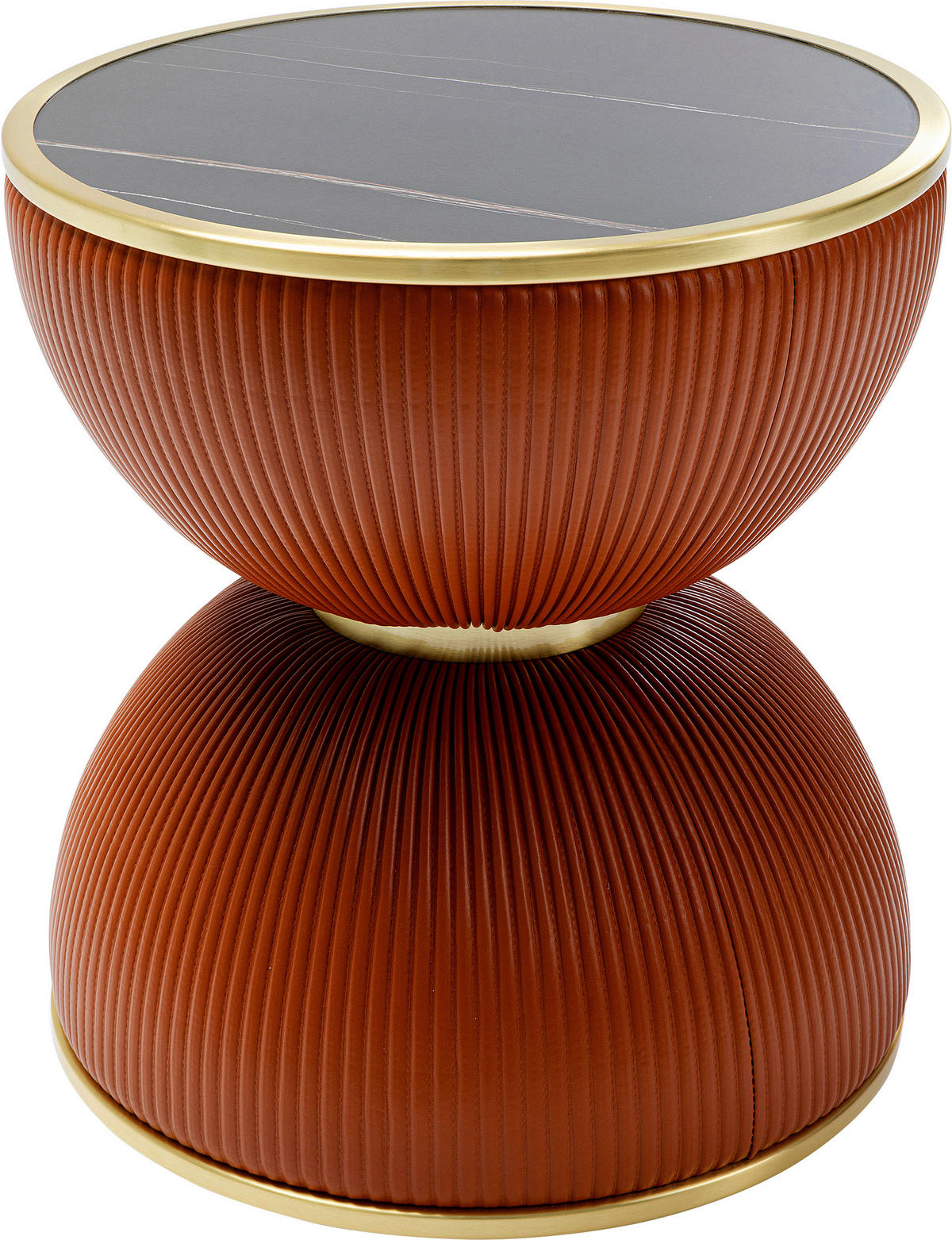 BEISTELLTISCH - Goldfarben/Schwarz, Design, Keramik/Kunststoff (47/47/49cm) - Kare-Design