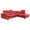 WOHNLANDSCHAFT Rot Lederlook  - Chromfarben/Rot, MODERN, Textil/Metall (266/214cm) - MID.YOU