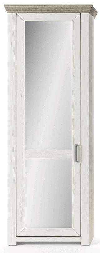 GARDEROBENSCHRANK  in 74,5/206,6/42,2 cm  - Chromfarben/Eichefarben, Basics, Holzwerkstoff/Metall (74,5/206,6/42,2cm) - SetOne by Musterring