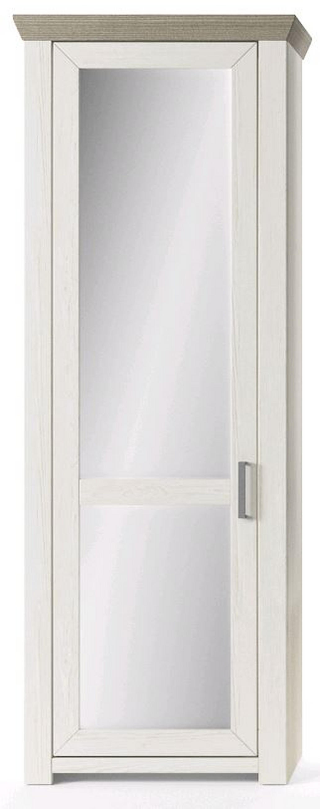 GARDEROBENSCHRANK  in 74,5/206,6/42,2 cm  - Chromfarben/Eichefarben, Basics, Holzwerkstoff/Metall (74,5/206,6/42,2cm) - SetOne by Musterring