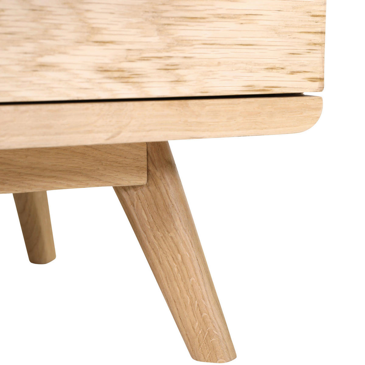 NACHTSCHRANK 48/65/40 cm Eiche massiv  - Eichefarben/Schwarz, Natur, Holz/Holzwerkstoff (48/65/40cm) - Landscape