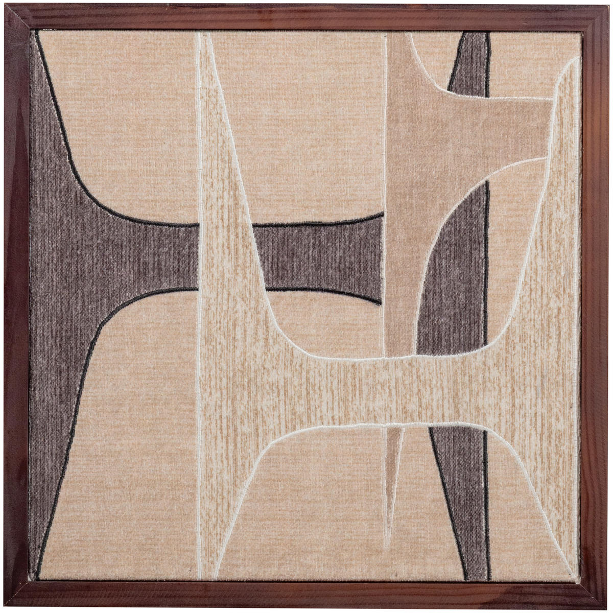 BILD 60/60/10 cm  - Dunkelbraun/Naturfarben, Basics, Holzwerkstoff/Textil (60/60/10cm) - Livetastic