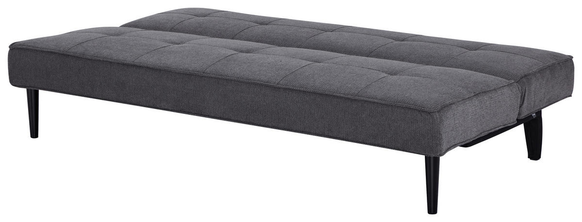 SCHLAFSOFA Webstoff Grau  - Schwarz/Grau, Design, Holz/Textil (179/77/93,5cm) - Ti'me