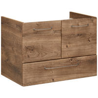 MOSDÓ ALSÓSZEKRÉNY 72/51/44 cm  - krómszínű/tölgyfa színű, Basics, faalapú anyag (72/51/44cm) - Xora