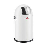 ABFALLSAMMLER PUSHBOY JUNIOR 22 L  - Edelstahlfarben/Weiß, KONVENTIONELL, Kunststoff/Metall (35/63cm) - Wesco