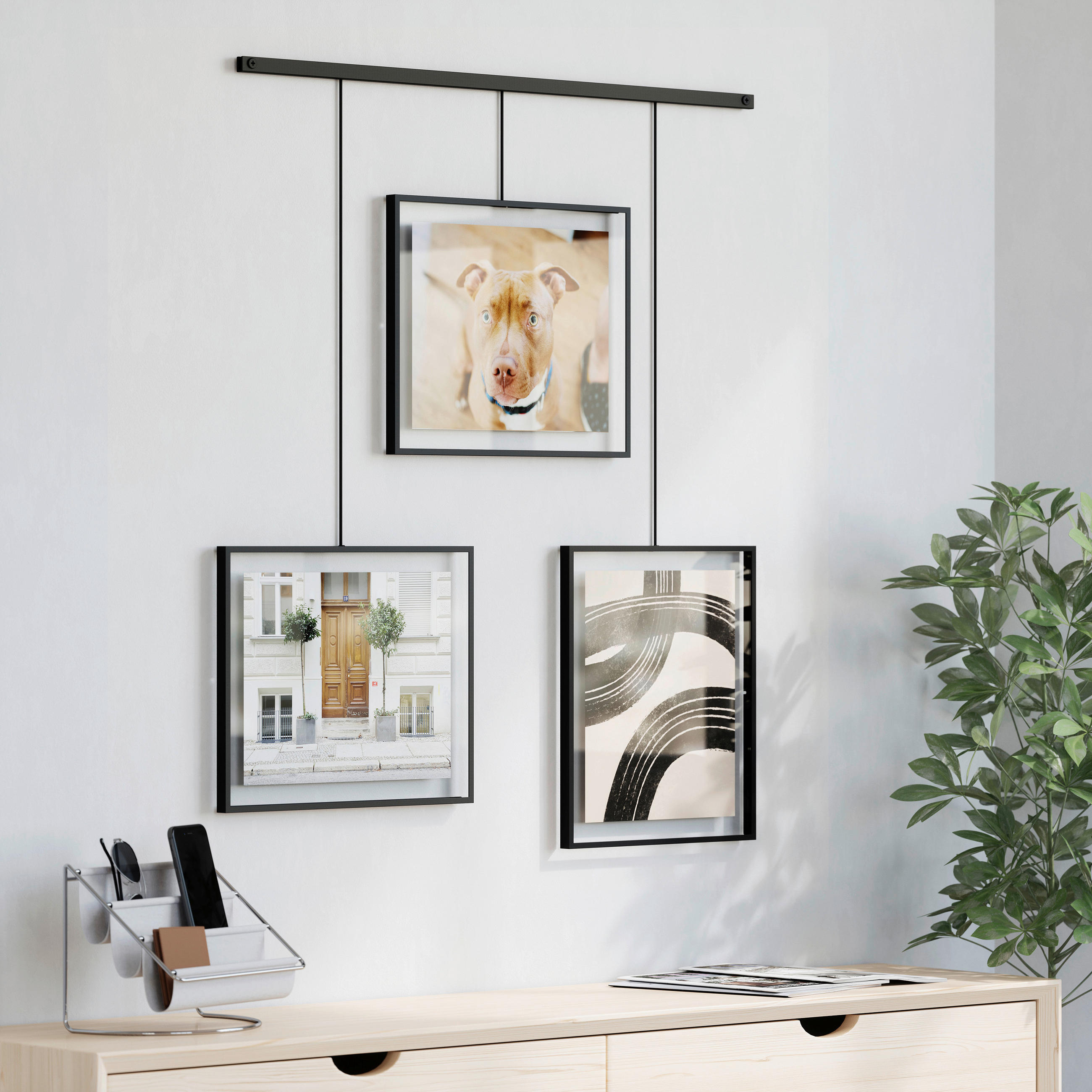 COLLAGEN-BILDERRAHMEN  Schwarz  - Schwarz, Design, Glas/Metall (2,5/73/82cm) - Umbra