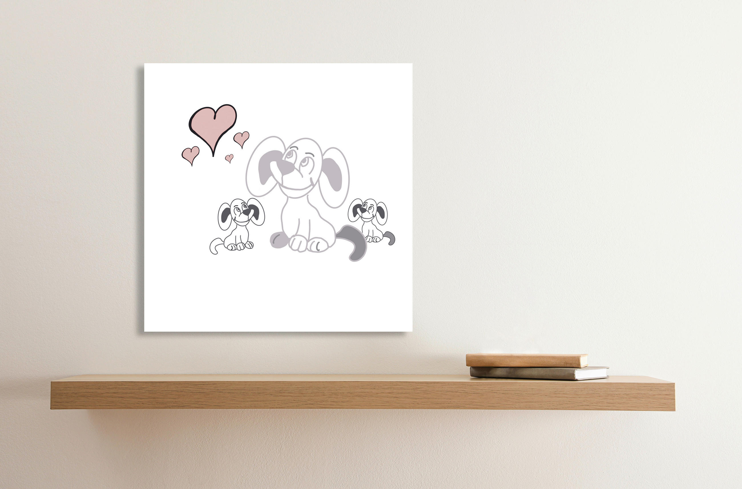 BABYWANDDEKO - Pink, Basics, Holz/Kunststoff (50/50/3cm)