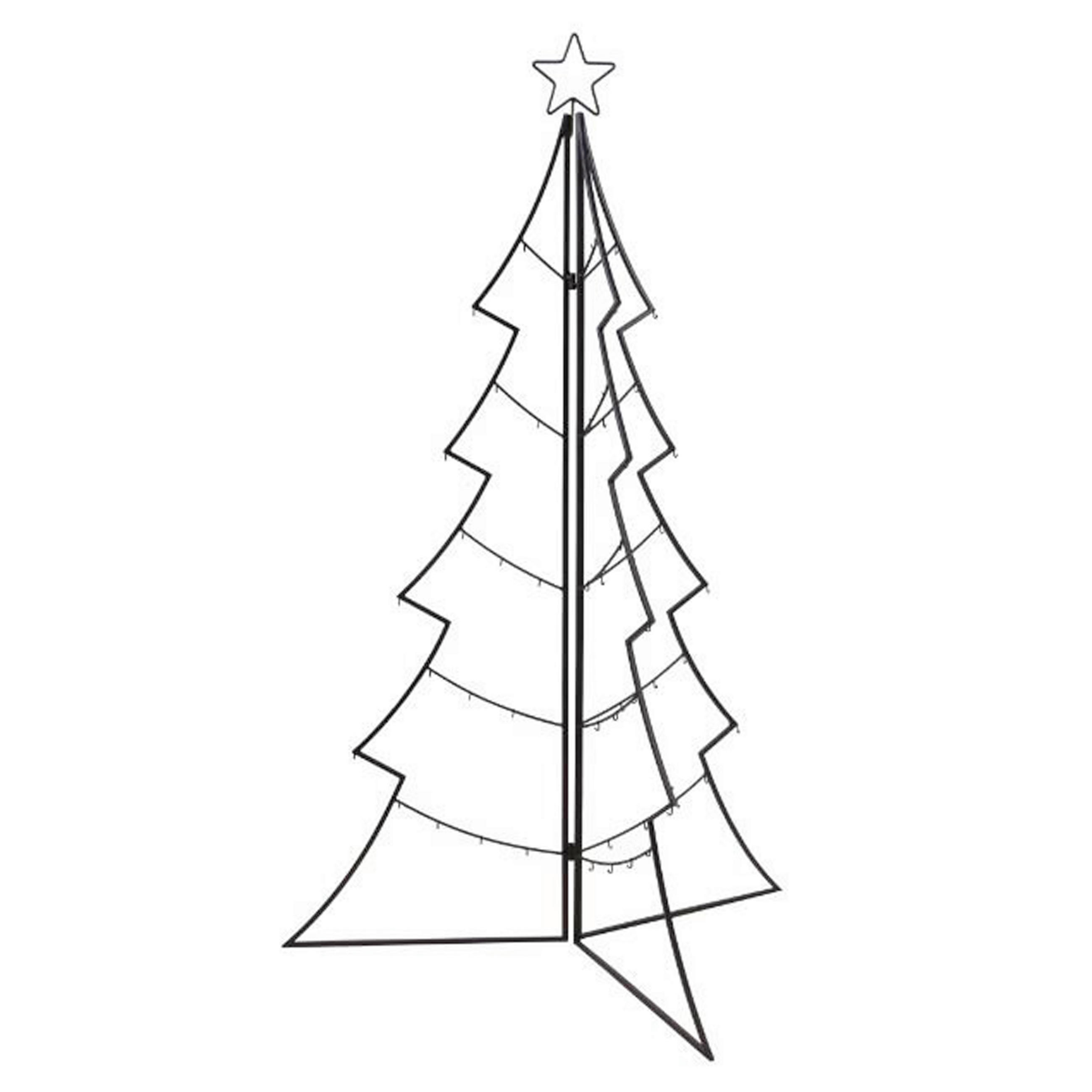 DEKOWEIHNACHTSBAUM  - Schwarz, LIFESTYLE, Metall (77/117,5cm) - X-Mas