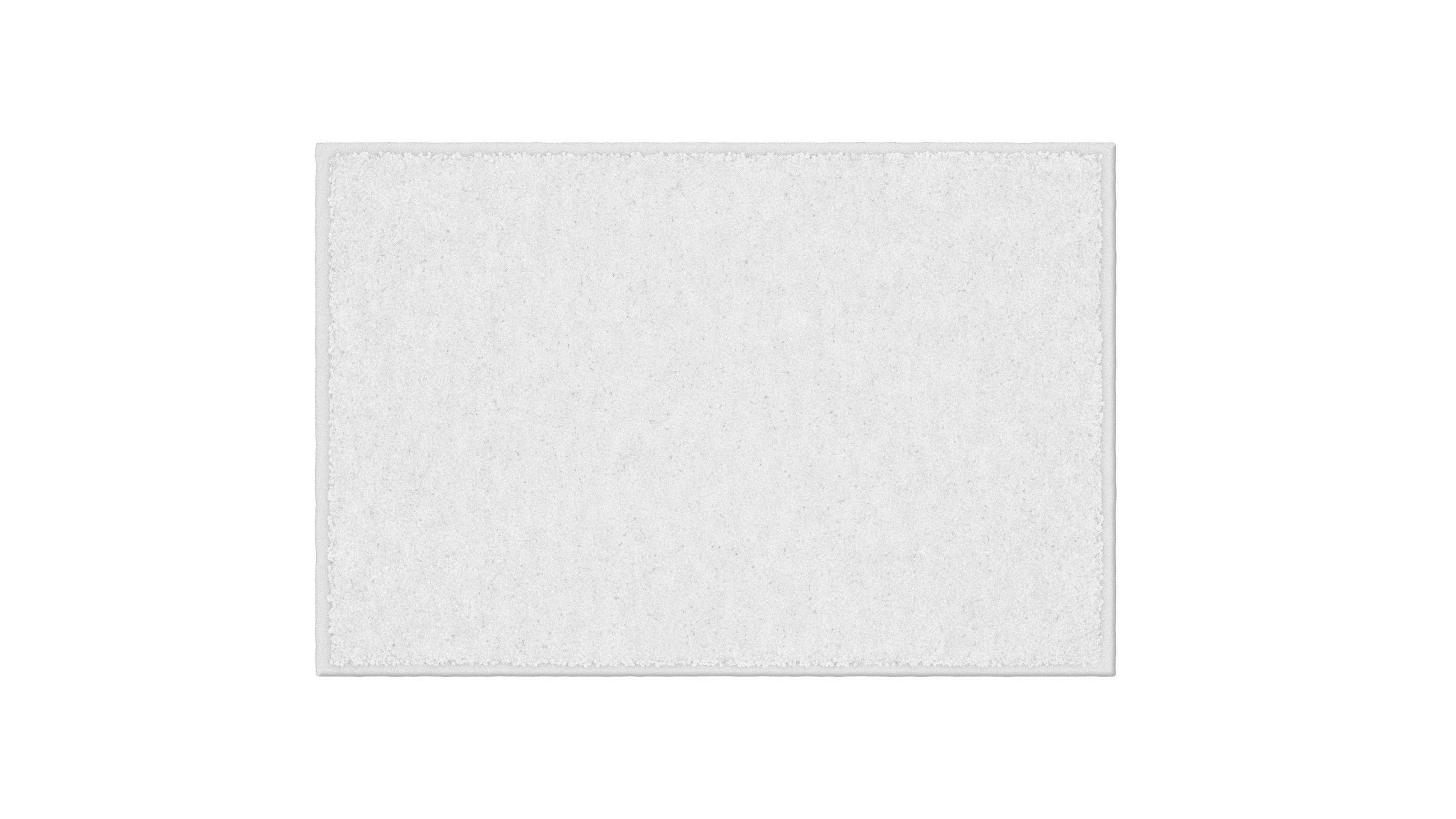 BADEMATTE Grund Weiß 60/90 cm  - Weiß, Basics, Kunststoff/Textil (60/90cm) - Grund