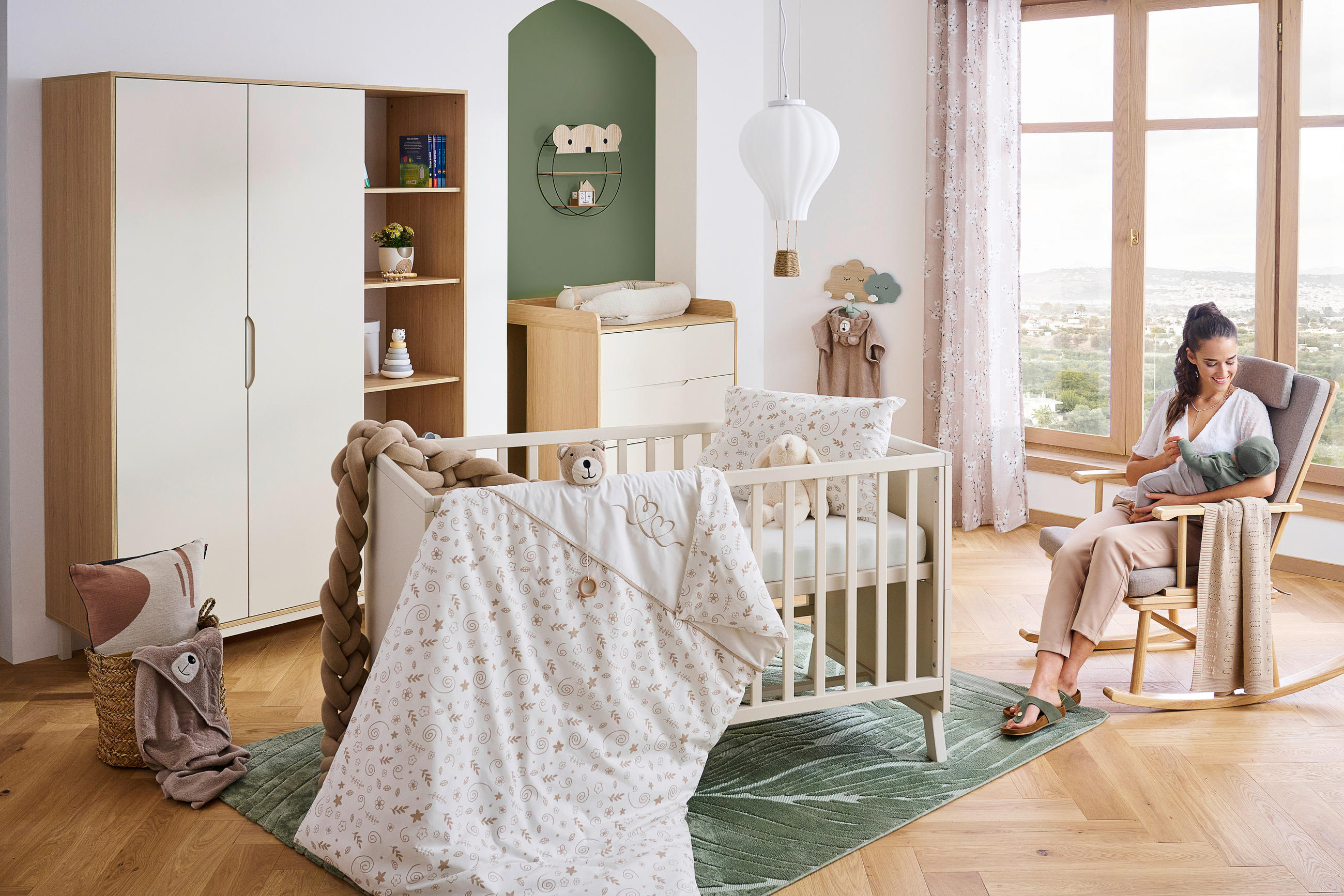 STILLSTUHL - Taupe/Naturfarben, Basics, Holz/Textil (63/98/94cm) - My Baby Lou