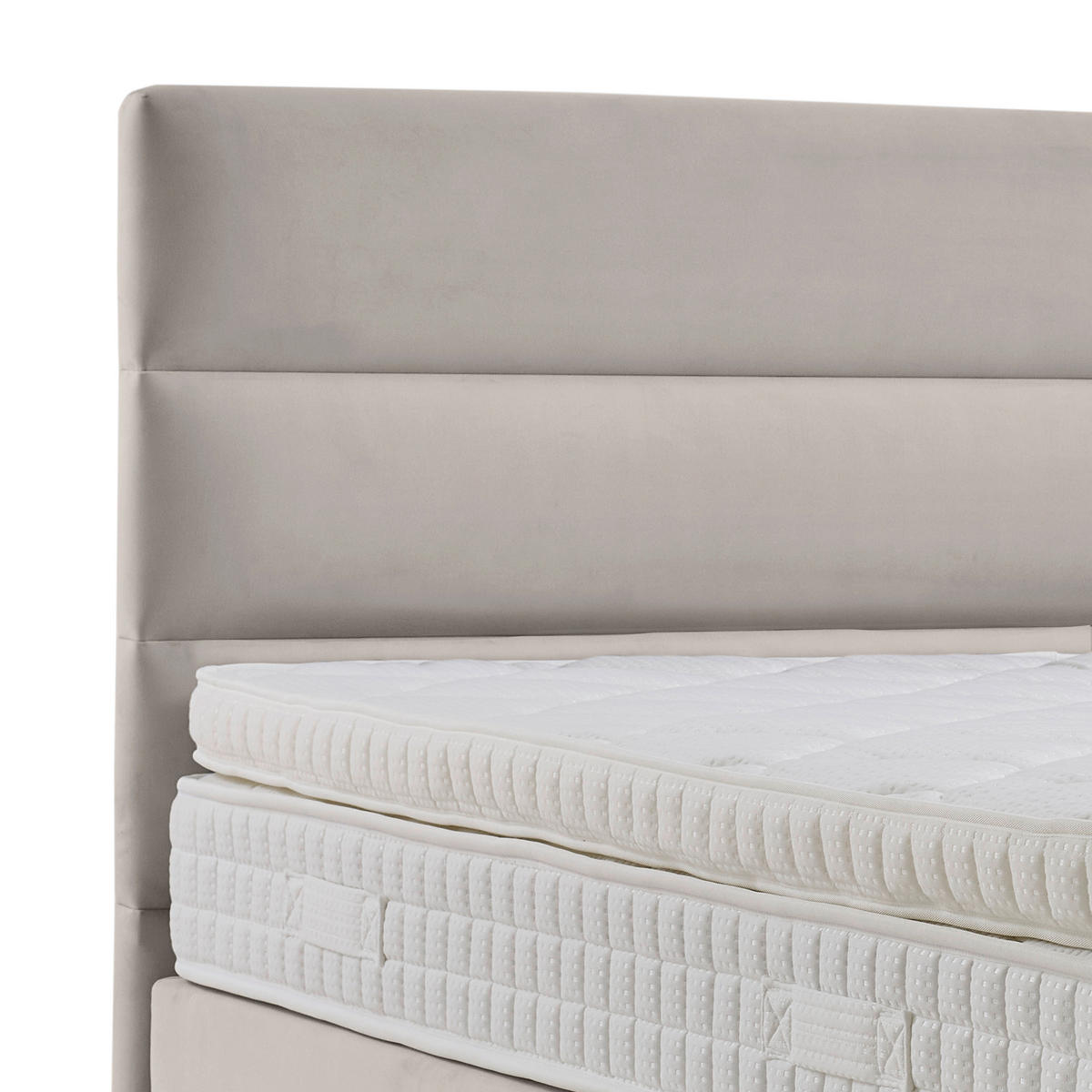 POSTEL BOXSPRING, 200/200 cm, krémová - černá/krémová, Moderní, kov/kompozitní dřevo (200/200cm) - MID.YOU