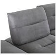 2,5-SITZER Mikrofaser Grau  - Schwarz/Grau, KONVENTIONELL, Textil/Metall (226/90/105cm) - Carryhome