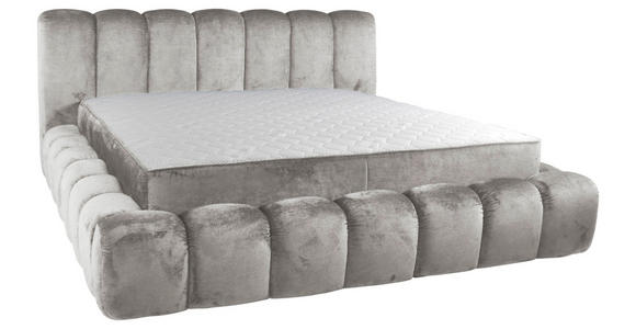 POLSTERBETT Bettkasten Grau 180/200 cm - Schwarz/Grau, Trend, Kunststoff/Textil (180/200cm) - Esposa