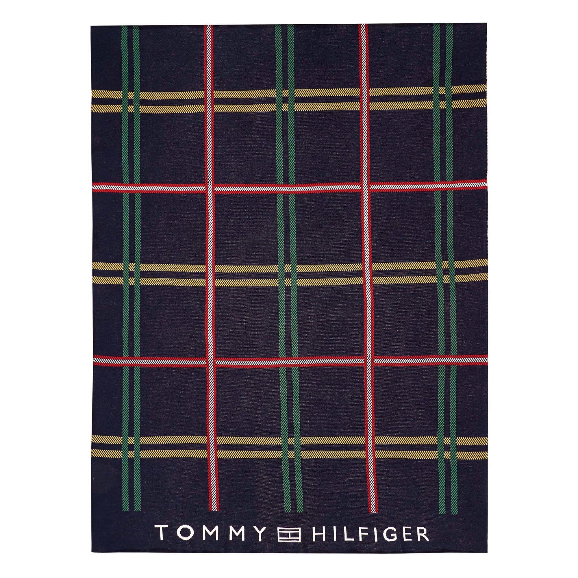 Tommy Hilfiger Plaid Sporty Checks Dunkelblau 130x170 cm
