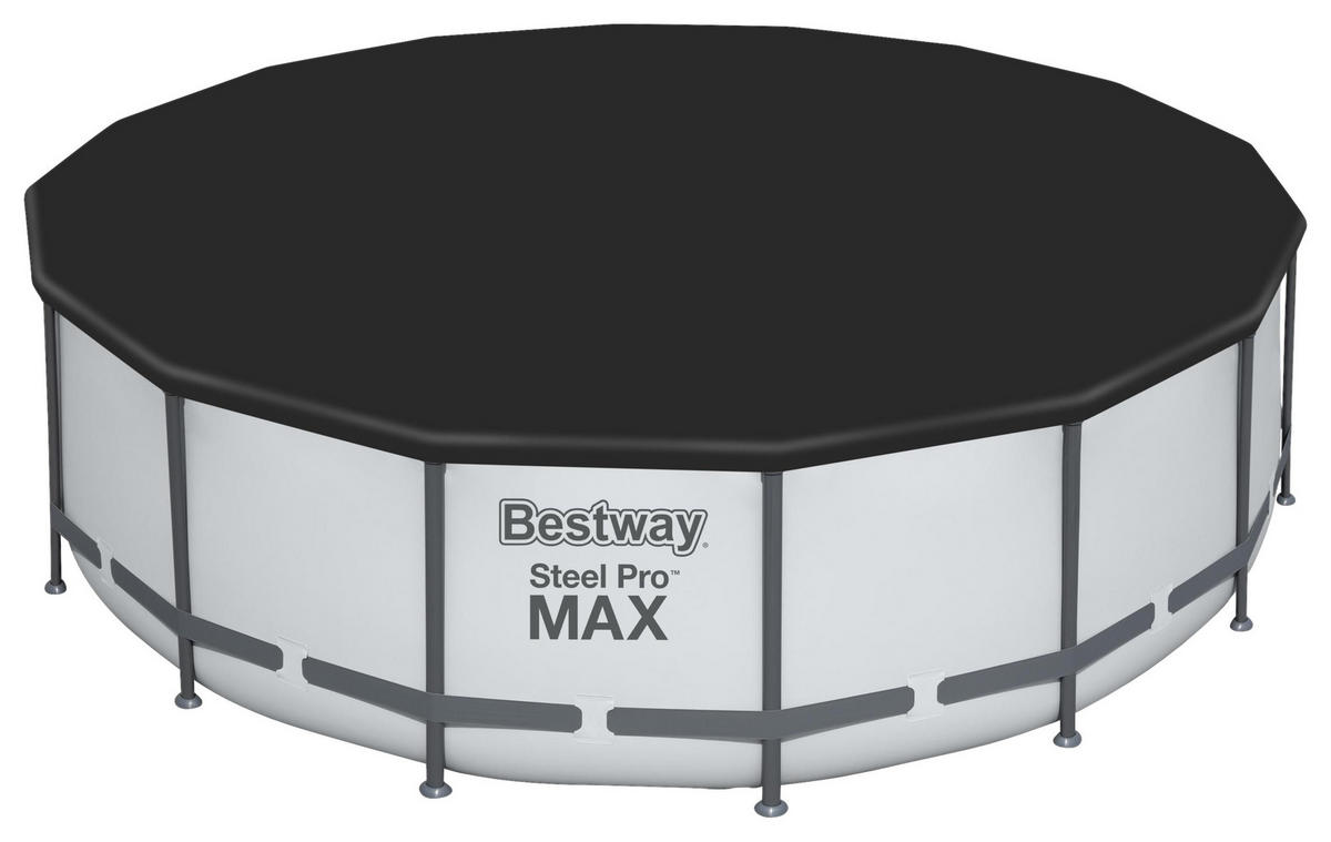 BAZÉN 488/122 cm - šedá/bílá, Basics, kov/plast (488/122cm) - Bestway