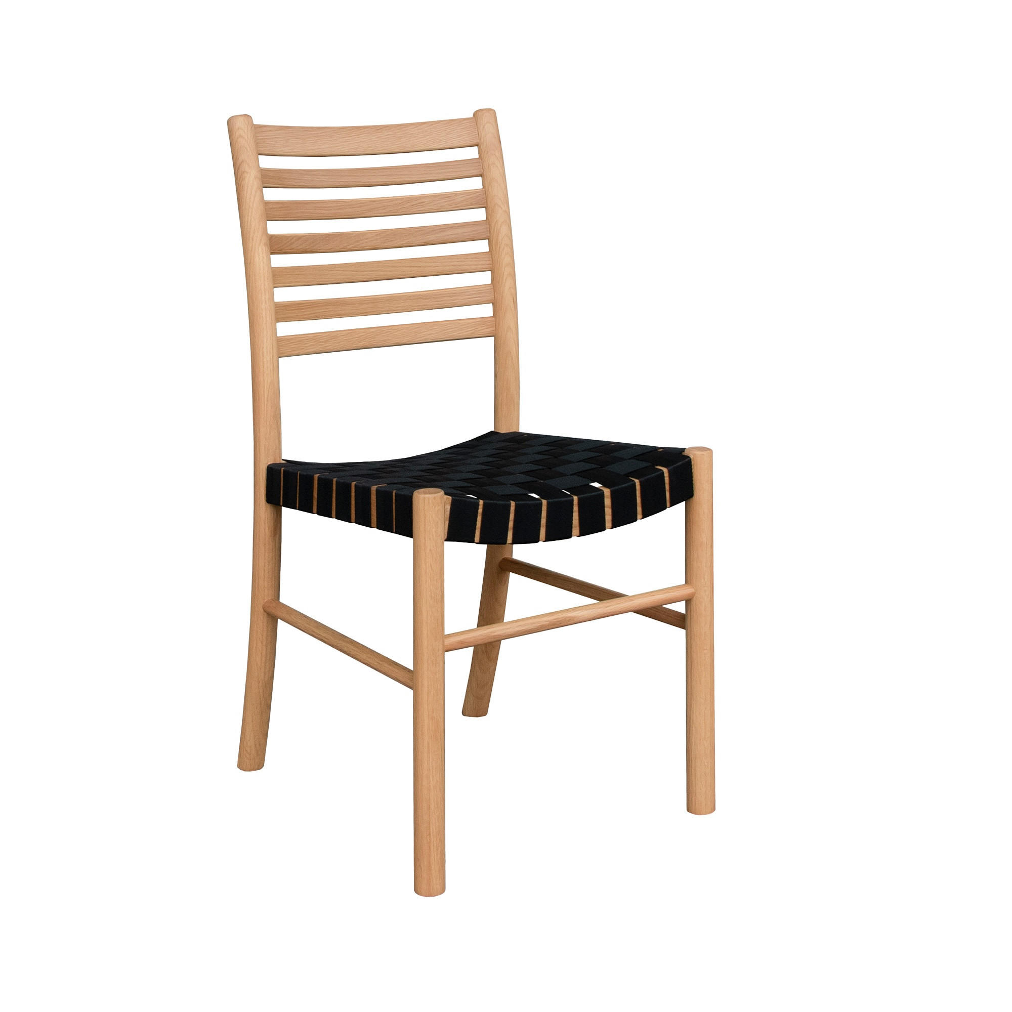 STOL  - svart/naturfärgad, Modern, trä/textil (43/93/52cm) - Niels Andersson