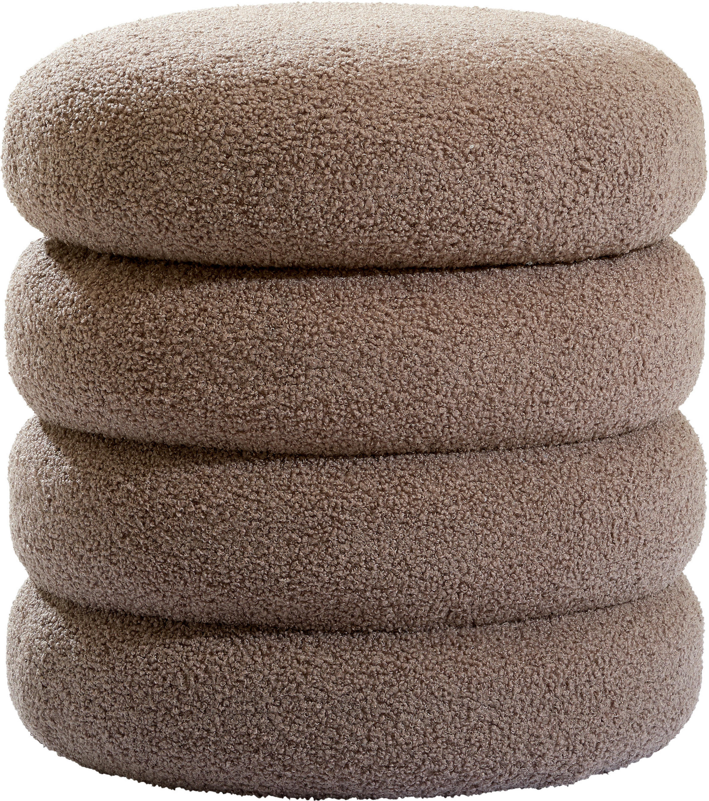 TABURET in textil maro închis  - gri deschis/maro închis, Trend, textil (41/42/41cm) - Ambia Home