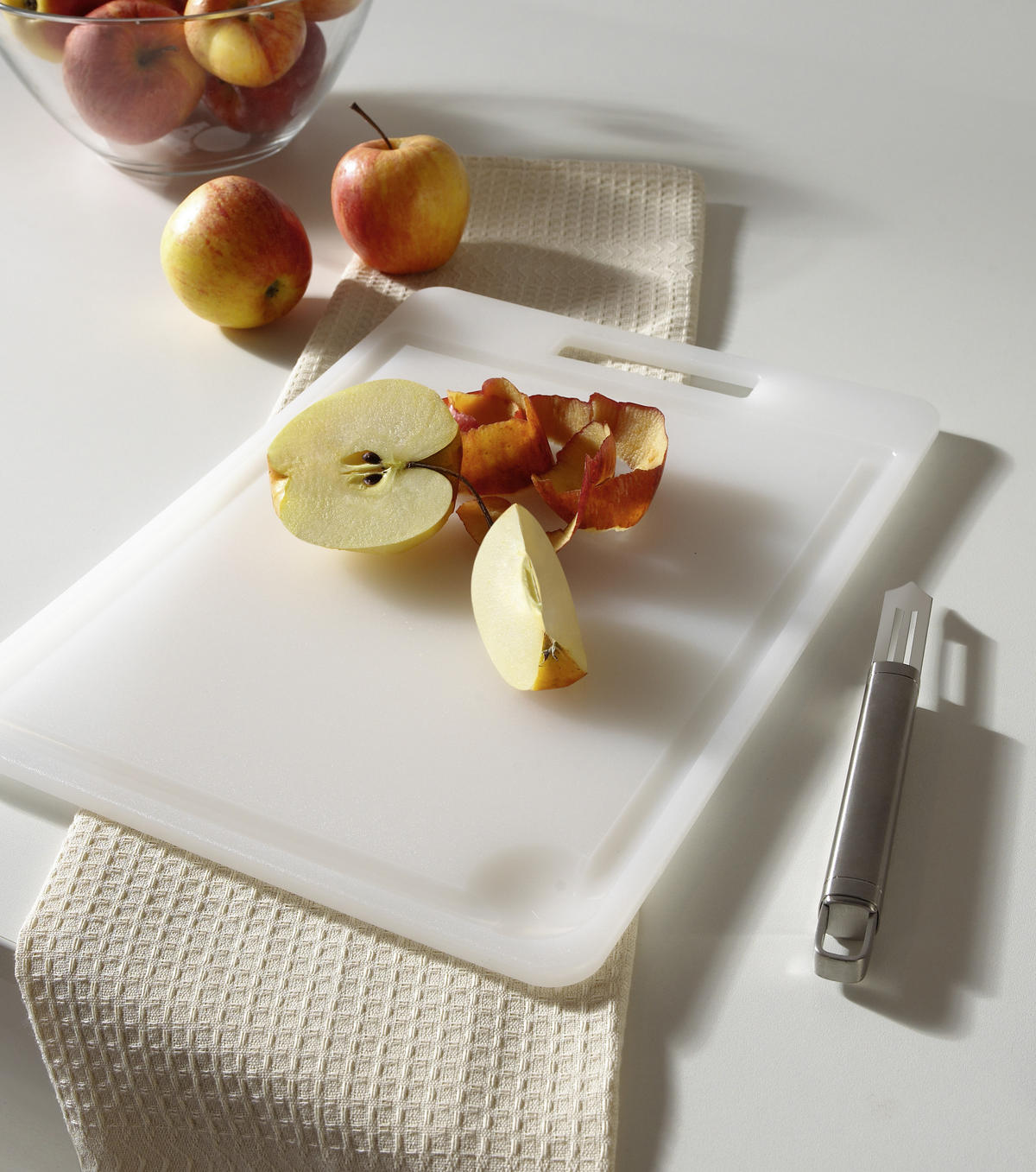 DASKA ZA SEČENJE  plastika  - bela, Konvencionalno, plastika (34,5/24,5/1cm) - Homeware Profession.