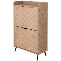 SCHUHKIPPER  in 70/120/30 cm  - Ahornfarben/Schwarz, Design, Holzwerkstoff/Metall (70/120/30cm) - MID.YOU