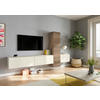 WOHNWAND  in Eichefarben, Magnolie  282/160/37 cm  - Eichefarben/Magnolie, Design, Holzwerkstoff (282/160/37cm) - Celina Home