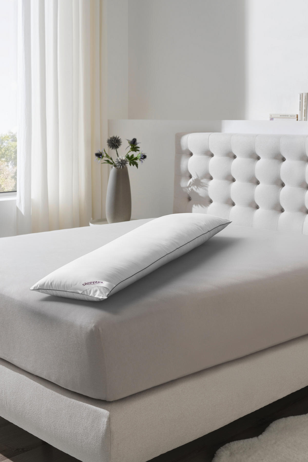 SEITENSCHLÄFERKISSEN 40/140 cm Sleeptex  - Weiß, Basics, Kunststoff/Textil (40/140cm) - Sleeptex
