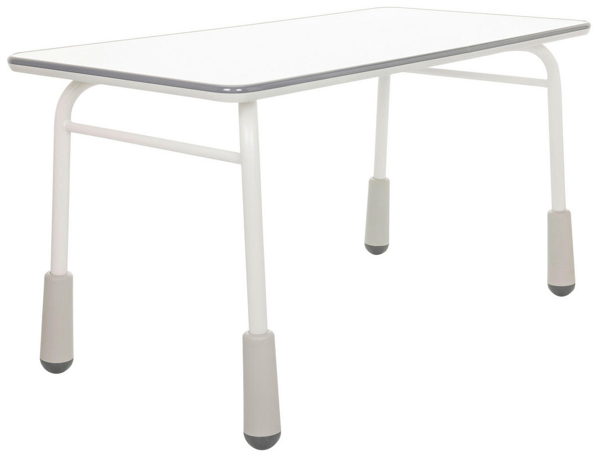 JUGENDSCHREIBTISCH   - Hellgrau, Basics, Holzwerkstoff/Metall (120/58-67/60cm) - MID.YOU