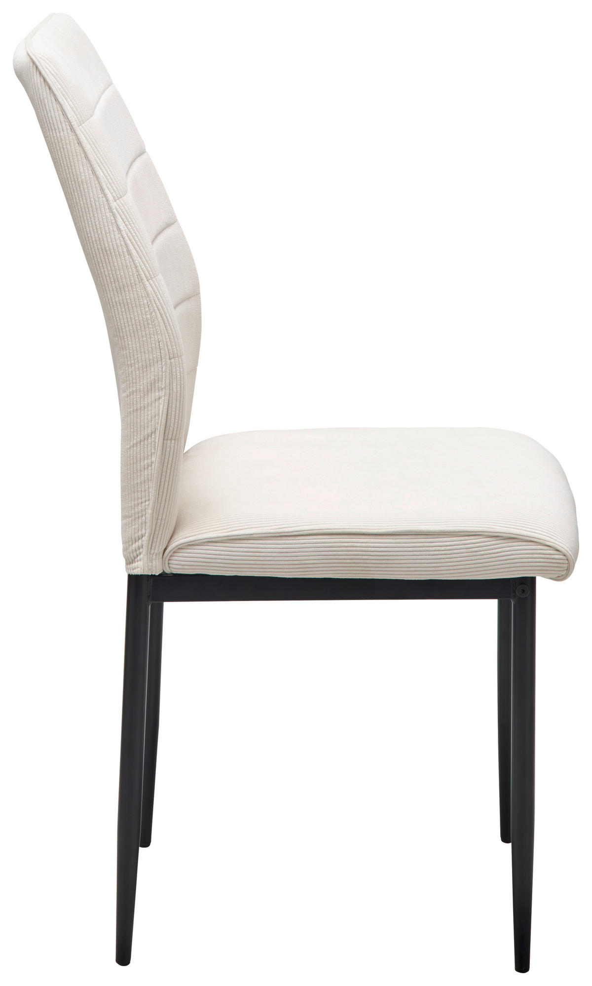 STUHL Cord Beige  - Beige/Schwarz, LIFESTYLE, Textil/Metall (44/96/58cm) - Livetastic
