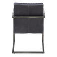 ARMLEHNSTUHL in Eisen Samt - Schwarz/Grau, Trend, Textil/Metall (54/91/63cm) - Ambia Home