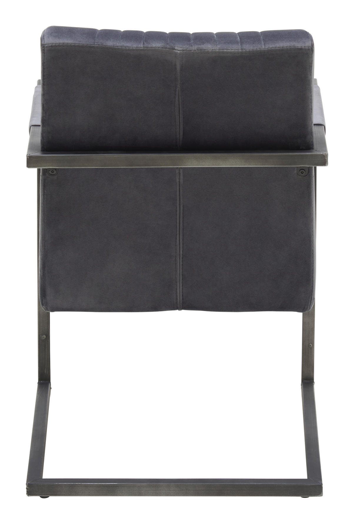 SCAUN CU BRAțE in gri, negru  - negru/gri, Trend, metal/textil (54/91/63cm) - Ambia Home