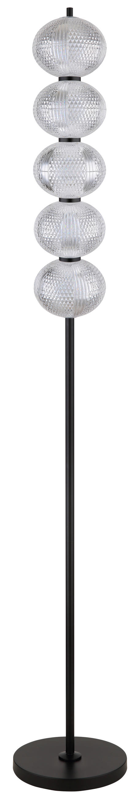LED-STEHLEUCHTE 25/160 cm    - Klar/Schwarz, KONVENTIONELL, Kunststoff/Metall (25/160cm) - Globo