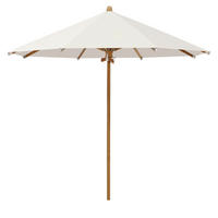 SONNENSCHIRM 300 cm Teakfarben  - Creme/Teakfarben, Holz/Textil (300/300cm) - Glatz