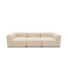 3-SITZER-SOFA Cord, Mikrofaser Creme  - Creme/Schwarz, Design, Kunststoff/Textil (301/69/108cm) - MID.YOU