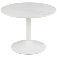 BEISTELLTISCH Weiß rund  - Weiß, Design, Keramik/Metall (60/45cm) - Livetastic