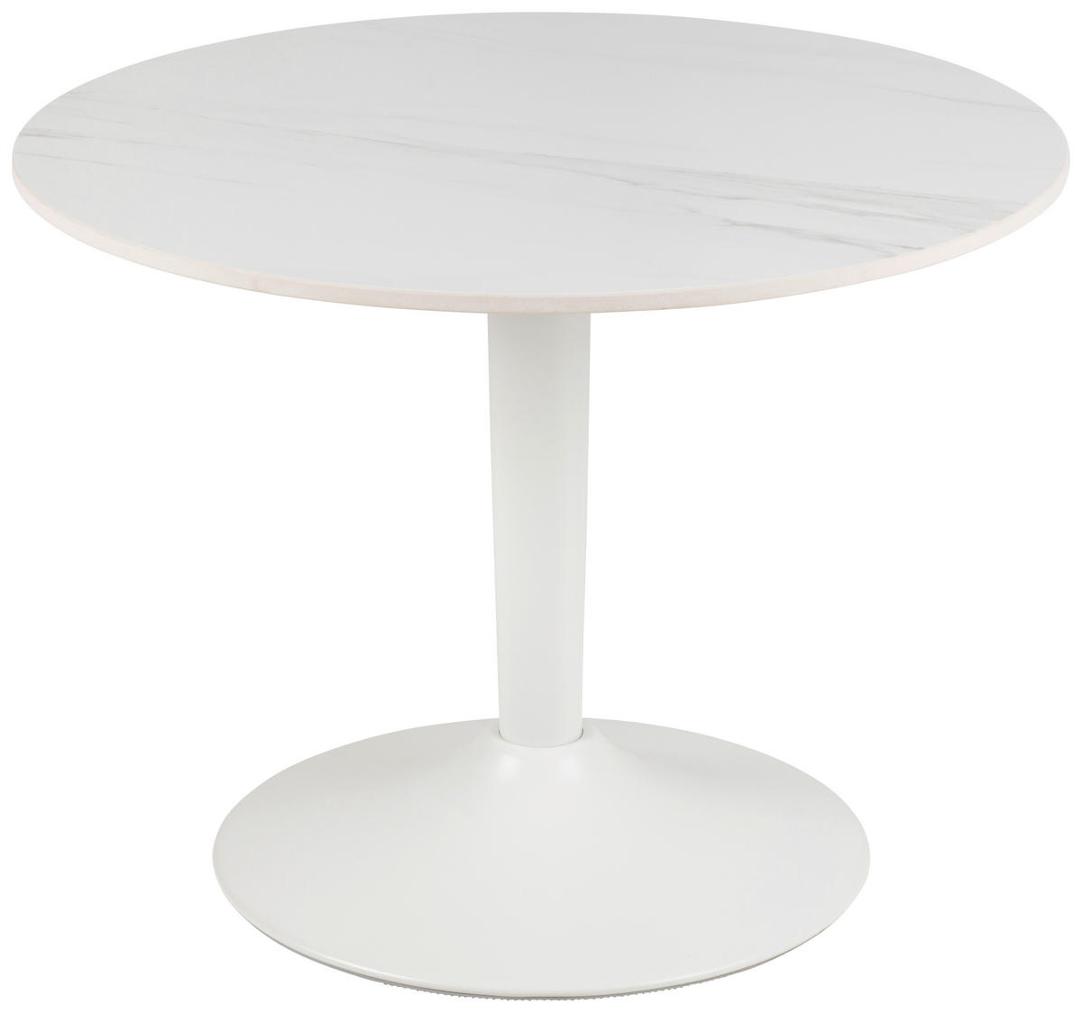 BEISTELLTISCH Weiß rund  - Weiß, Design, Keramik/Metall (60/45cm) - Livetastic
