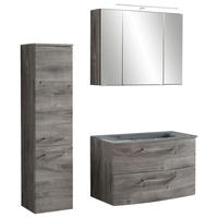 Baie 110 cm - culoare lemn stejar/stejar gri, Konventionell, sticlă/material pe bază de lemn (110cm) - Held