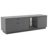 TV-ELEMENT 192/81/44 cm  - Silberfarben/Grau, Design, Glas/Holzwerkstoff (192/81/44cm) - Livetastic