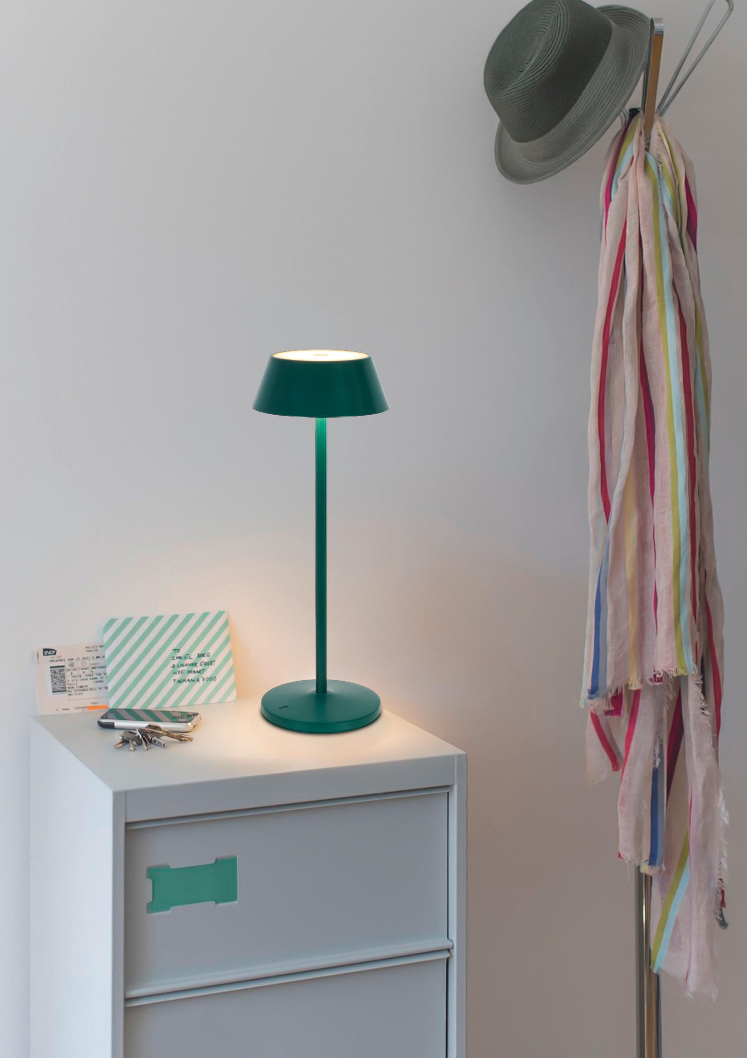 PORTABEL LAMPA 11/30 cm   - svart/mörkgrön, Trend, metall/plast (11/30cm) - Dieter Knoll