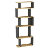 REGAL  60/160/22 cm Anthrazit, Eiche dunkel  - Eiche dunkel/Anthrazit, Design, Holzwerkstoff (60/160/22cm) - Livetastic