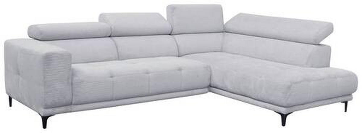 ÜLŐGARNITÚRA textil szürke  - fekete/szürke, Basics, textil (304/210cm) - Xora