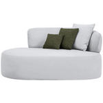 RÉCAMIERE  in Chenille Grün, Hellgrau  - Hellgrau/Schwarz, MODERN, Kunststoff/Textil (166/86/105cm) - Hom`in