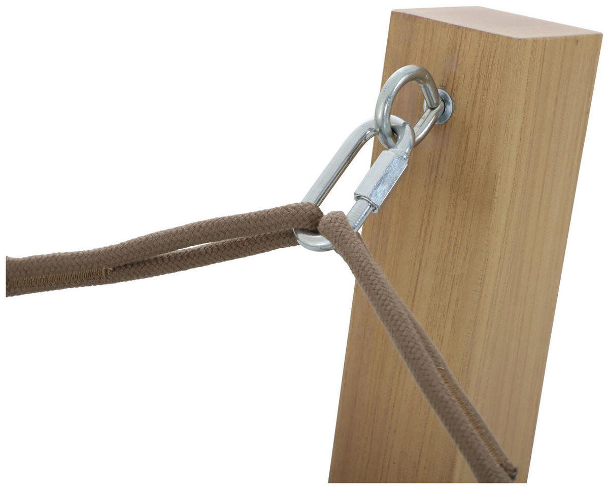 HÄNGEMATTE  - Gelb/Hellgrau, Modern, Textil/Metall (296/111/108cm) - Beldano