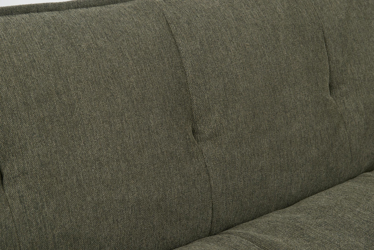 SCHLAFSOFA Webstoff Grün  - Schwarz/Grün, Design, Holz/Textil (196/83/82cm) - Ti'me