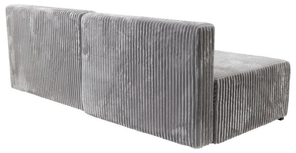 ECKSOFA Hellgrau Cord  - Hellgrau/Schwarz, MODERN, Holz/Textil (210/145cm) - Carryhome