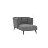 XXL-SESSEL in Cord Grau  - Schwarz/Grau, Modern, Holz/Textil (108/84/155cm) - MID.YOU