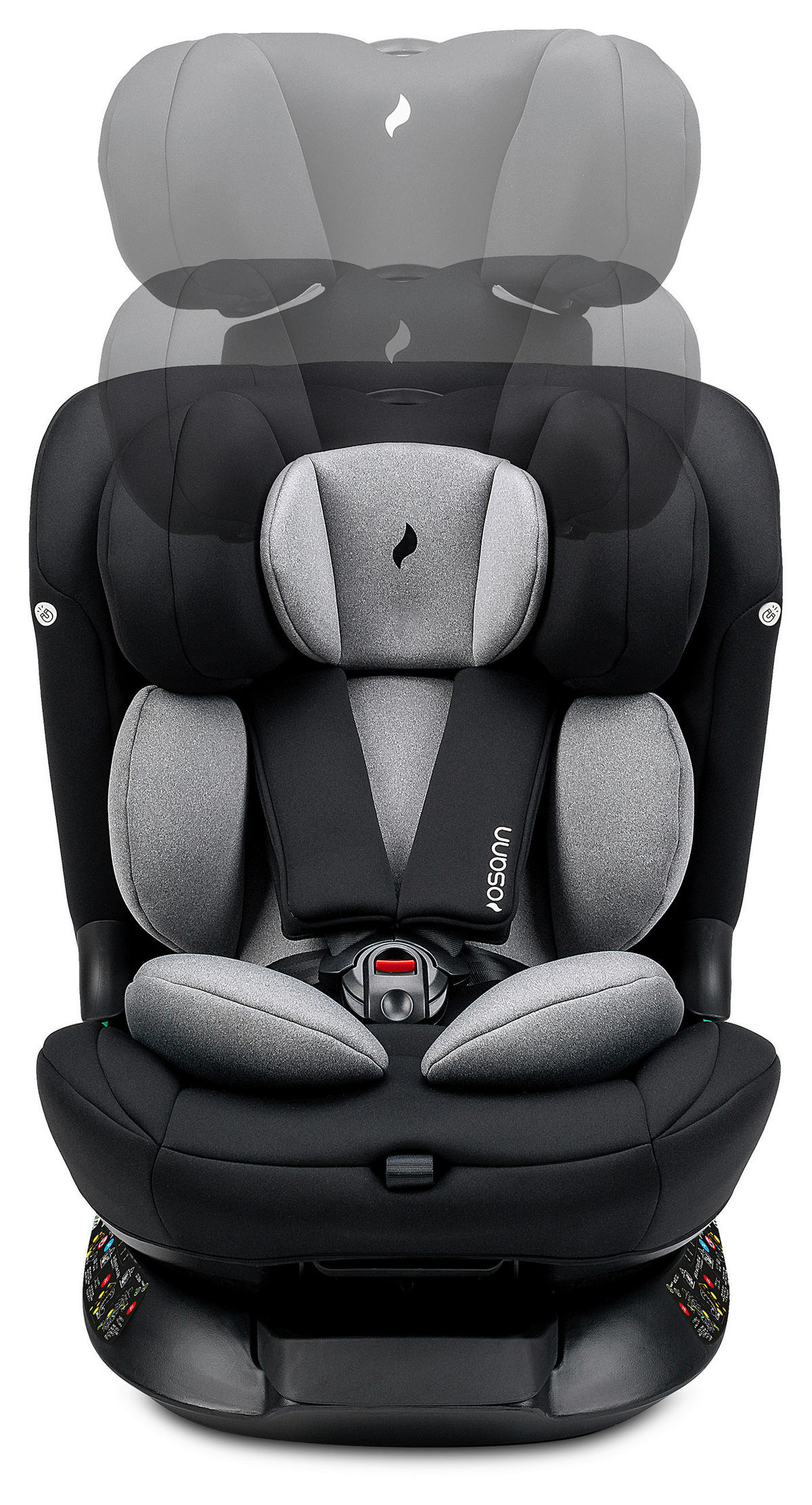 REBOARDER-KINDERSITZ Taos360  - Hellgrau/Schwarz, Basics, Kunststoff/Textil (44/59.5cm) - Osann