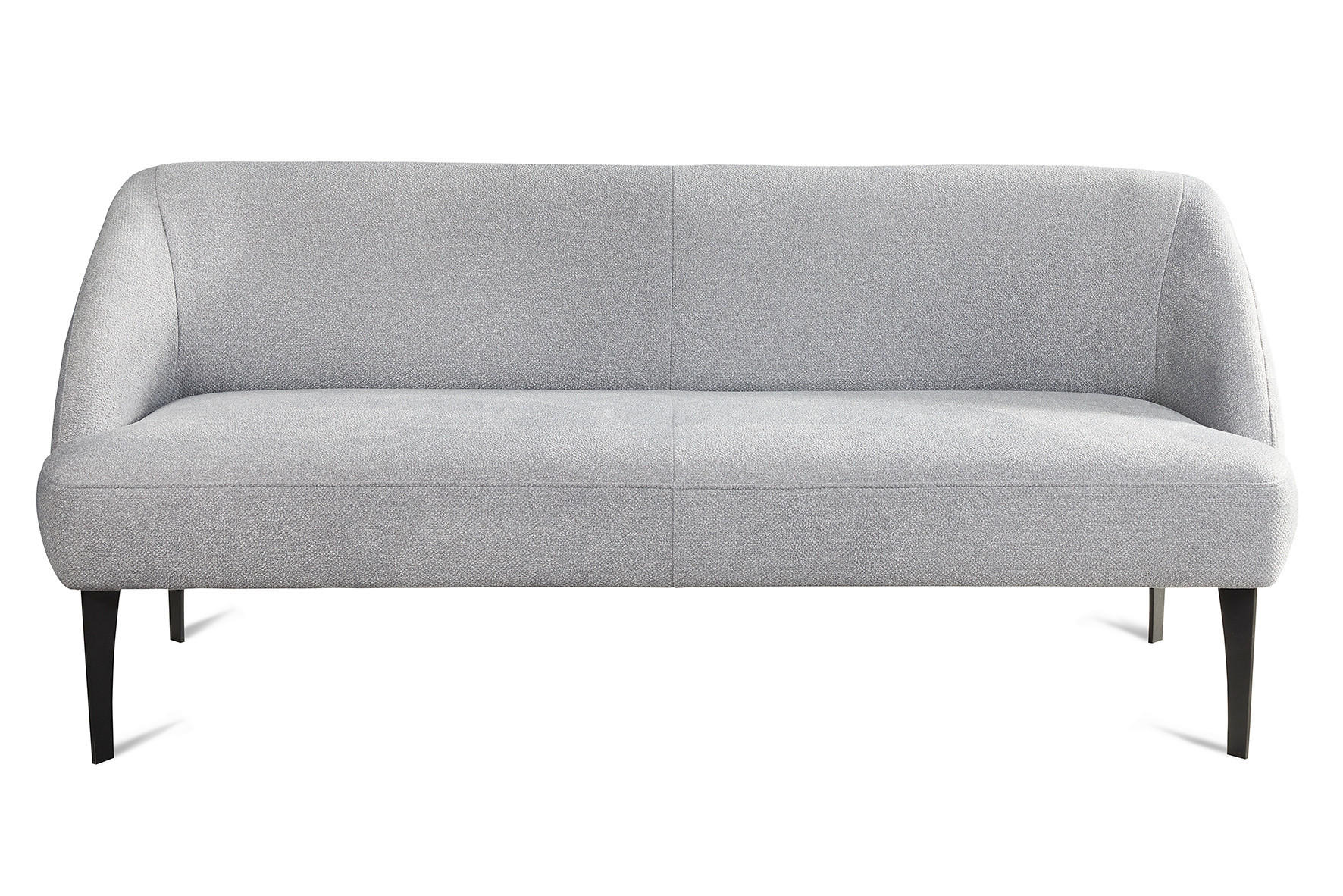 SITZBANK 237/85/72 cm Webstoff Hellgrau Metall  - Hellgrau/Schwarz, KONVENTIONELL, Textil/Metall (237/85/72cm) - Moderano