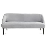 SITZBANK 237/85/72 cm Webstoff Hellgrau Metall  - Hellgrau/Schwarz, KONVENTIONELL, Textil/Metall (237/85/72cm) - Moderano